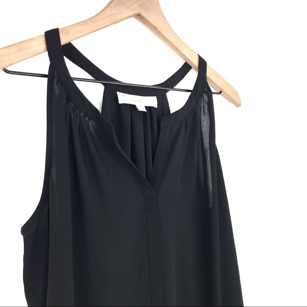 ANN TAYLOR LOFT Halter Racerback Blouse Tank Top S - Picture 3 of 7